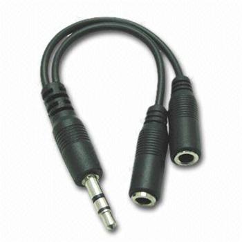 PremiumCord Cable coupler 3,5 Jack M - 2xF 10cm